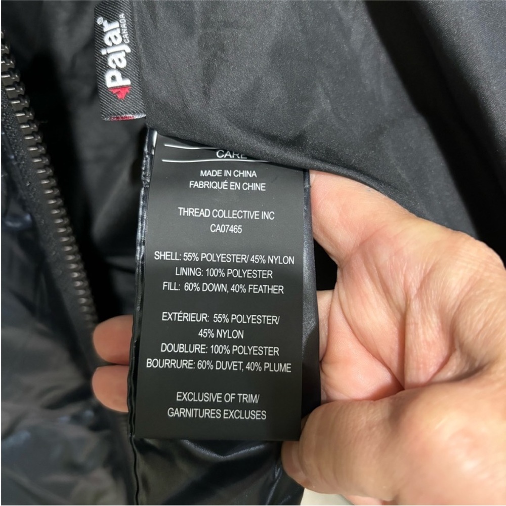 Pajar Canada Black Ruby Hooded Longline Down Puffer Coat - Picture 13 of 16